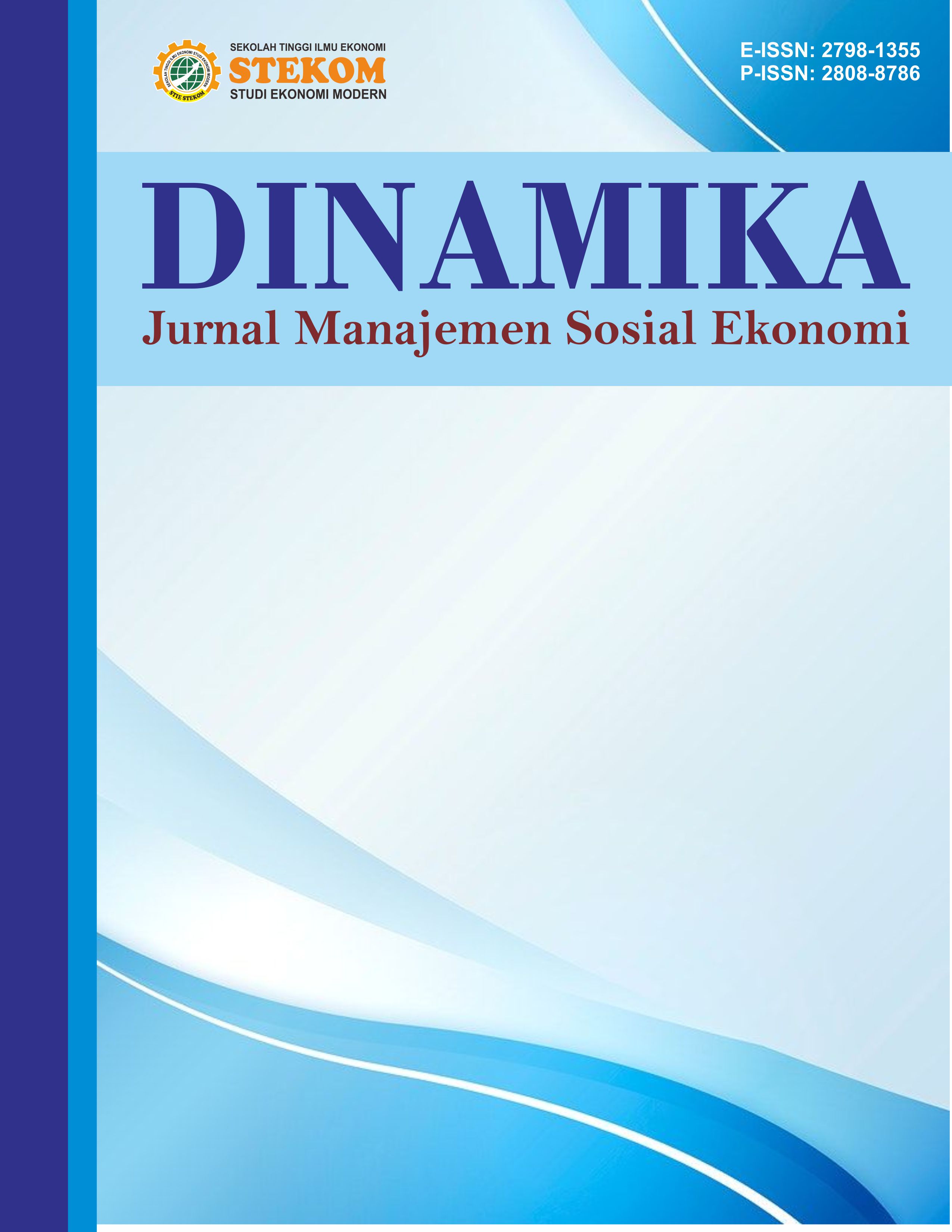 					View Vol. 4 No. 2 (2024): DINAMIKA : Jurnal Manajemen Sosial Ekonomi
				